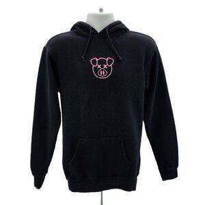 Shane Dawson Embroidered Pig Logo Black Hoodie Sweatshirt Adult Small
